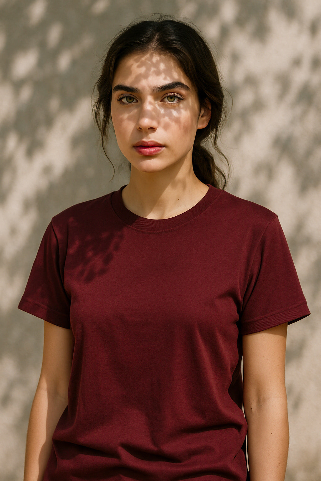 Maroon Crew Neck Tee