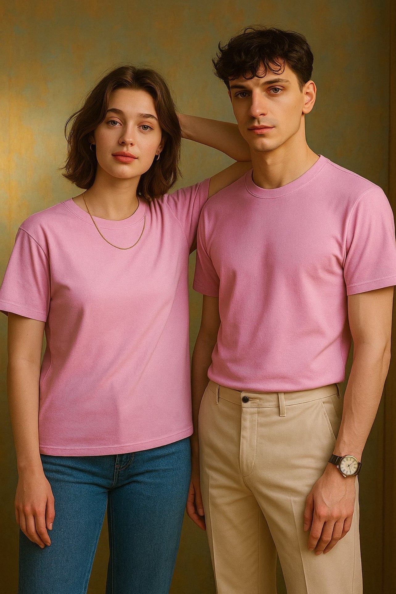 Pink Crew Neck Tee