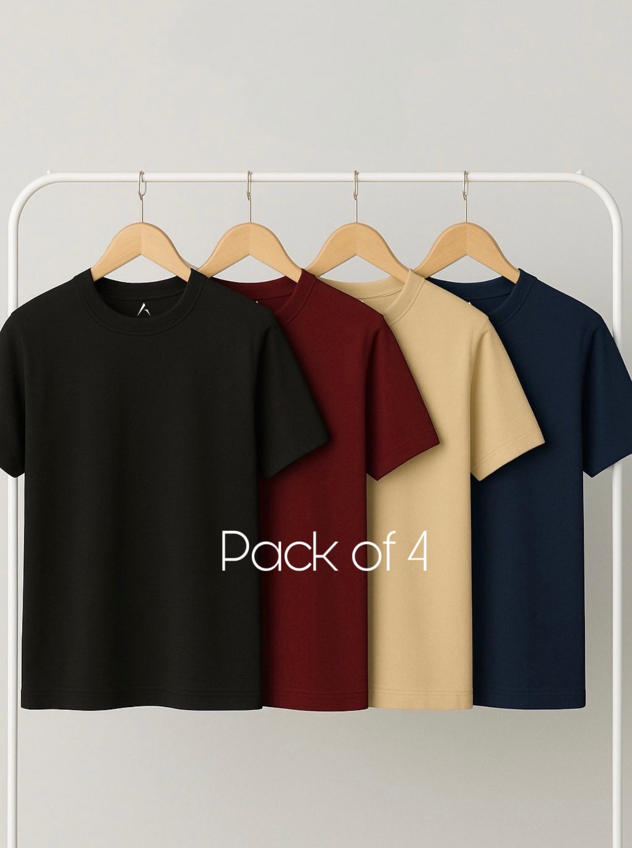 Crew Neck T-shirt Pack of 4