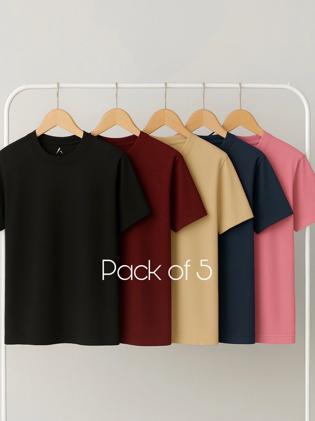 Crew Neck T-shirt Pack of 5