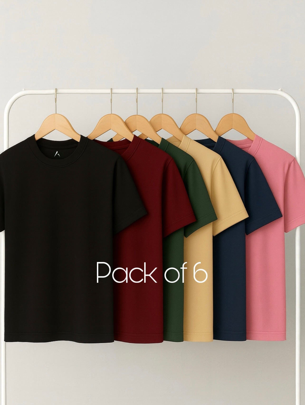Crew Neck T-shirt Pack of 6