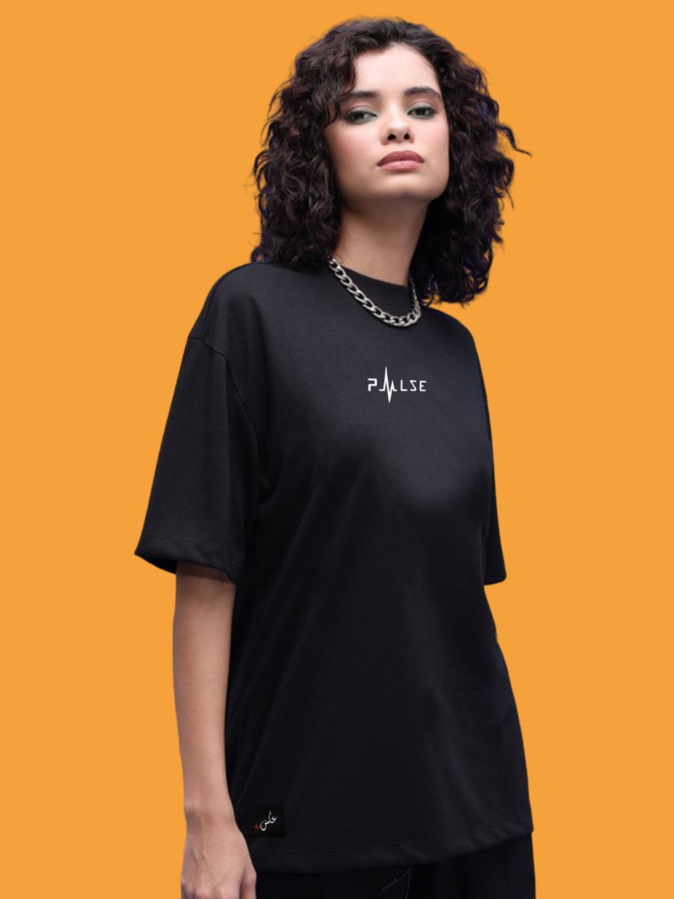 Black  Dropshoulder Unisex Tee