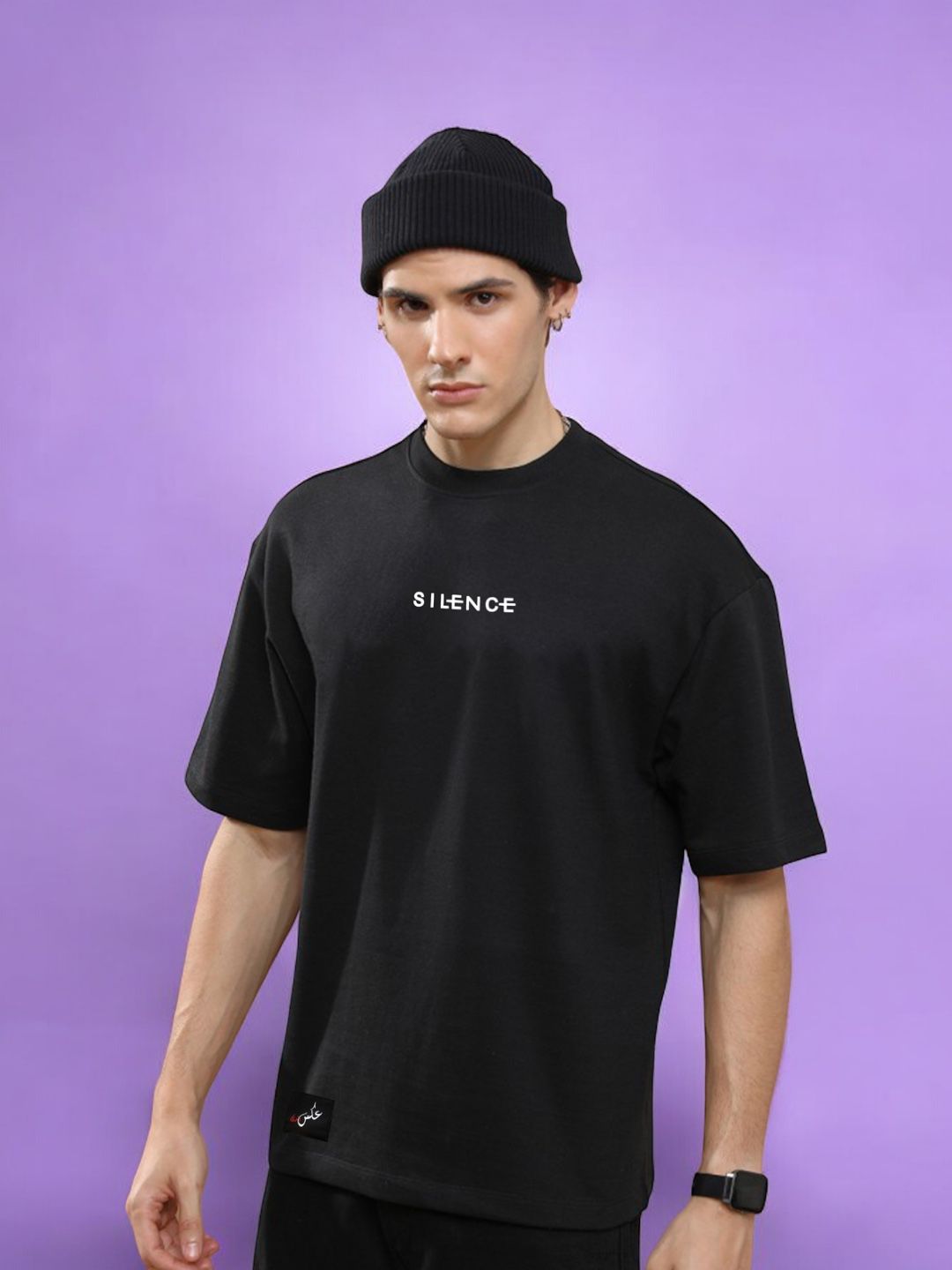 Black Dropshoulder Unisex Tee