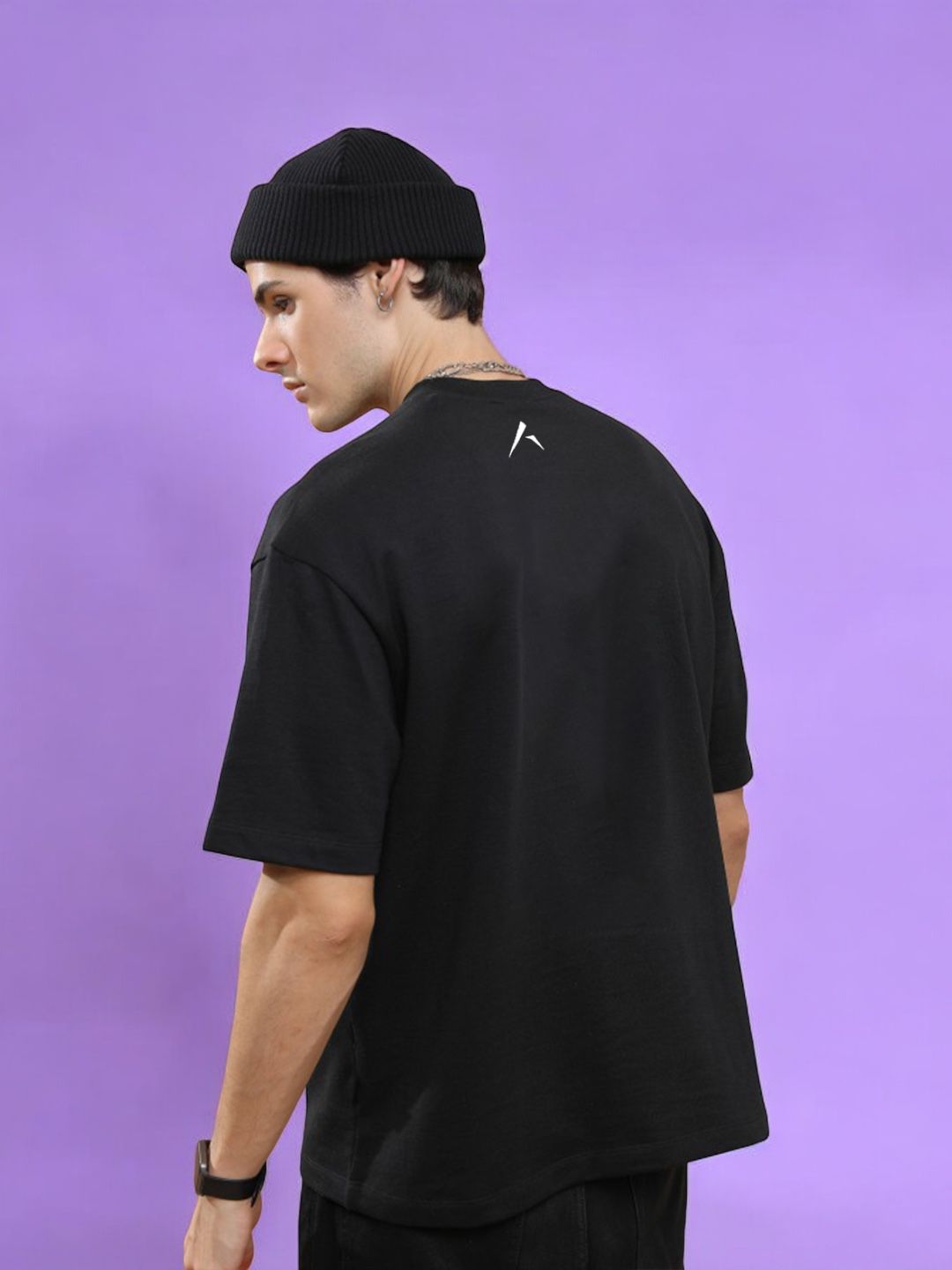 Black Dropshoulder Unisex Tee