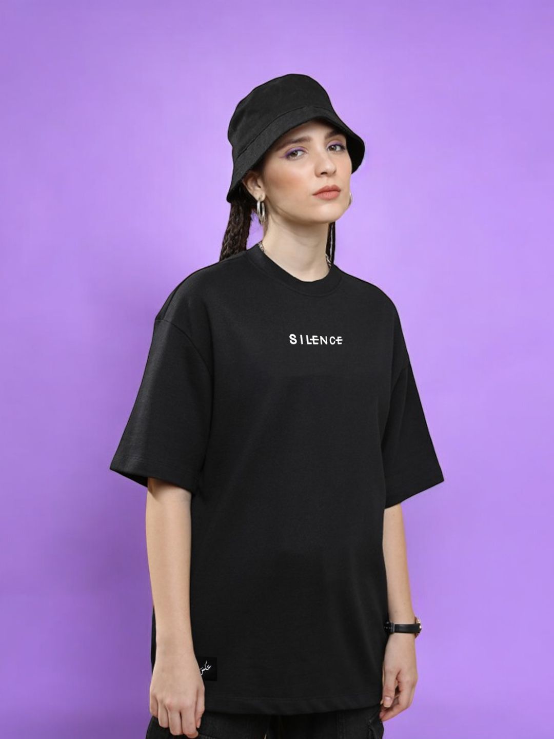 Black Dropshoulder Unisex Tee