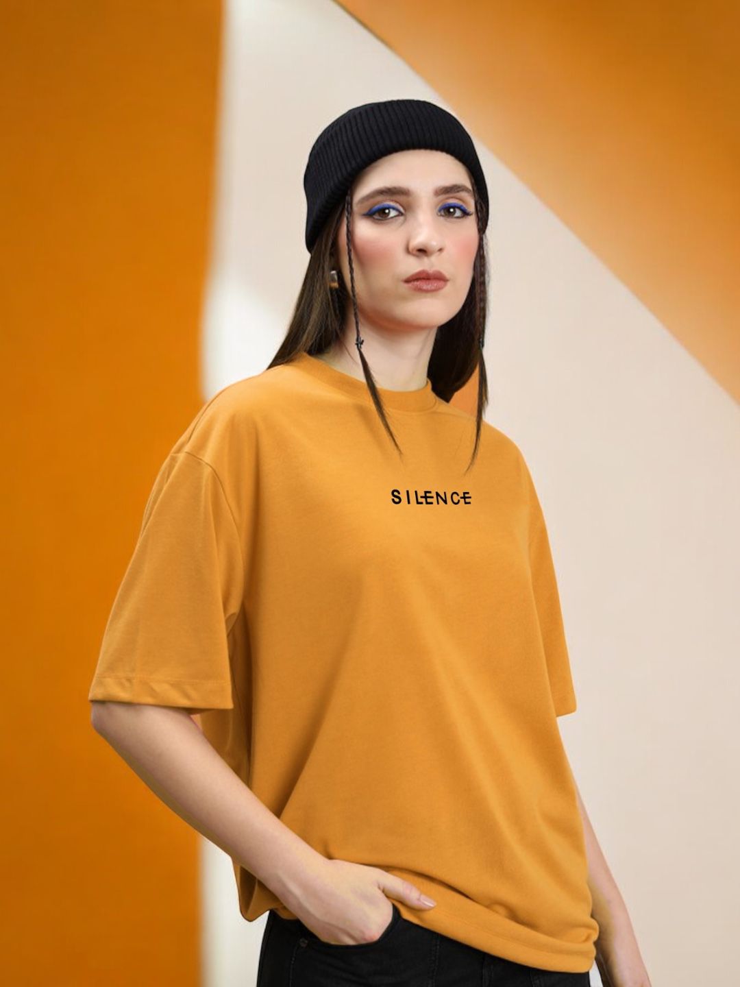 Mustard Dropshoulder Unisex Tee