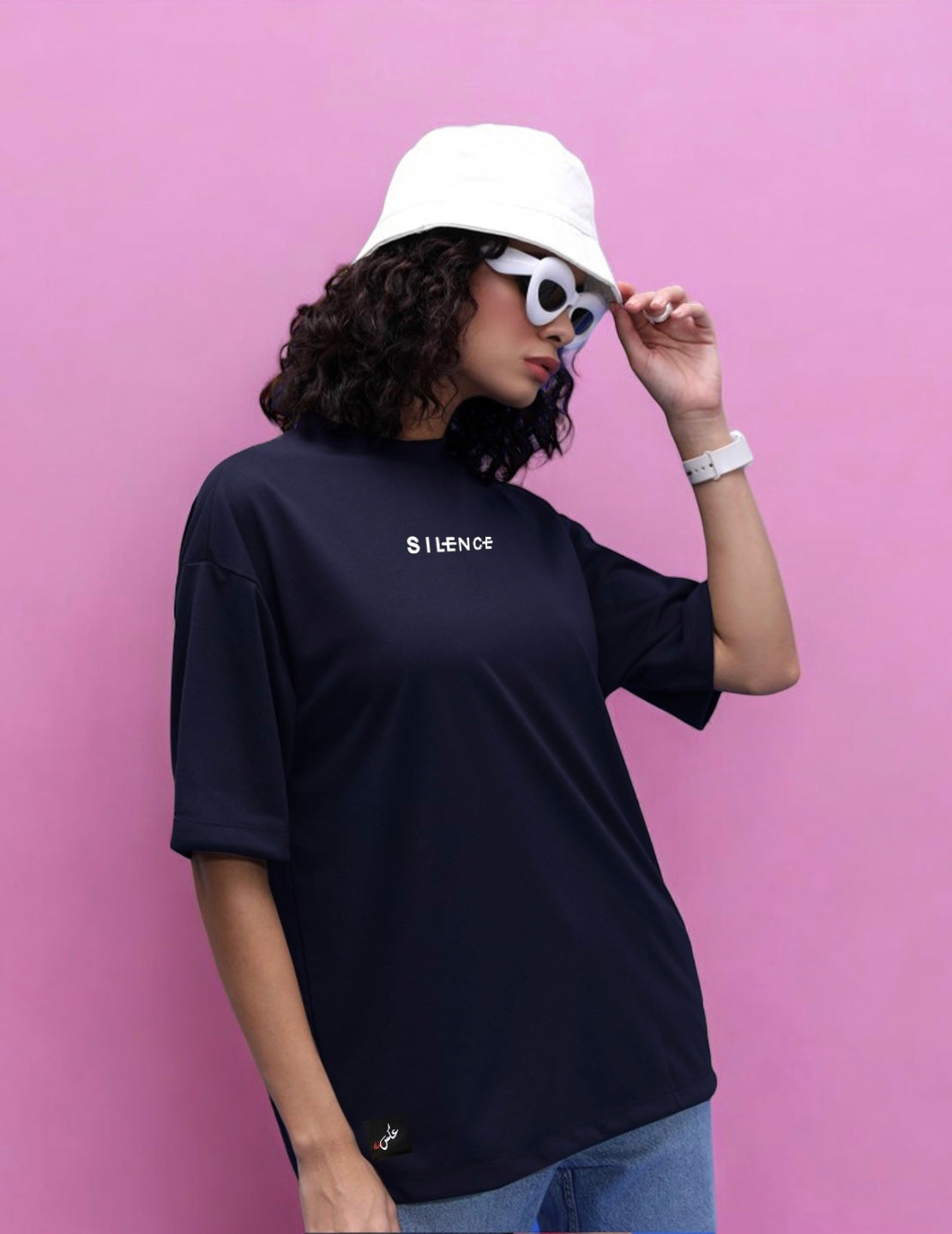 Navy Dropshoulder Unisex Tee