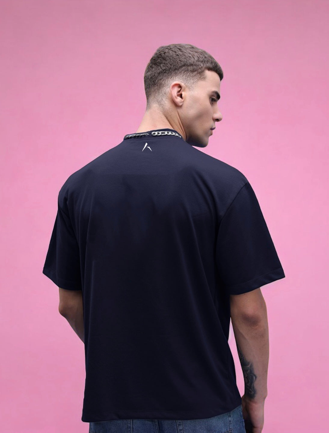 Navy Dropshoulder Unisex Tee